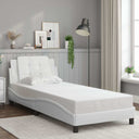 vidaXL Bedframe zonder matras "Zadar" kunstleer zwart 80x200 cm