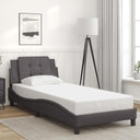 vidaXL Bedframe zonder matras "Zadar" kunstleer zwart 80x200 cm