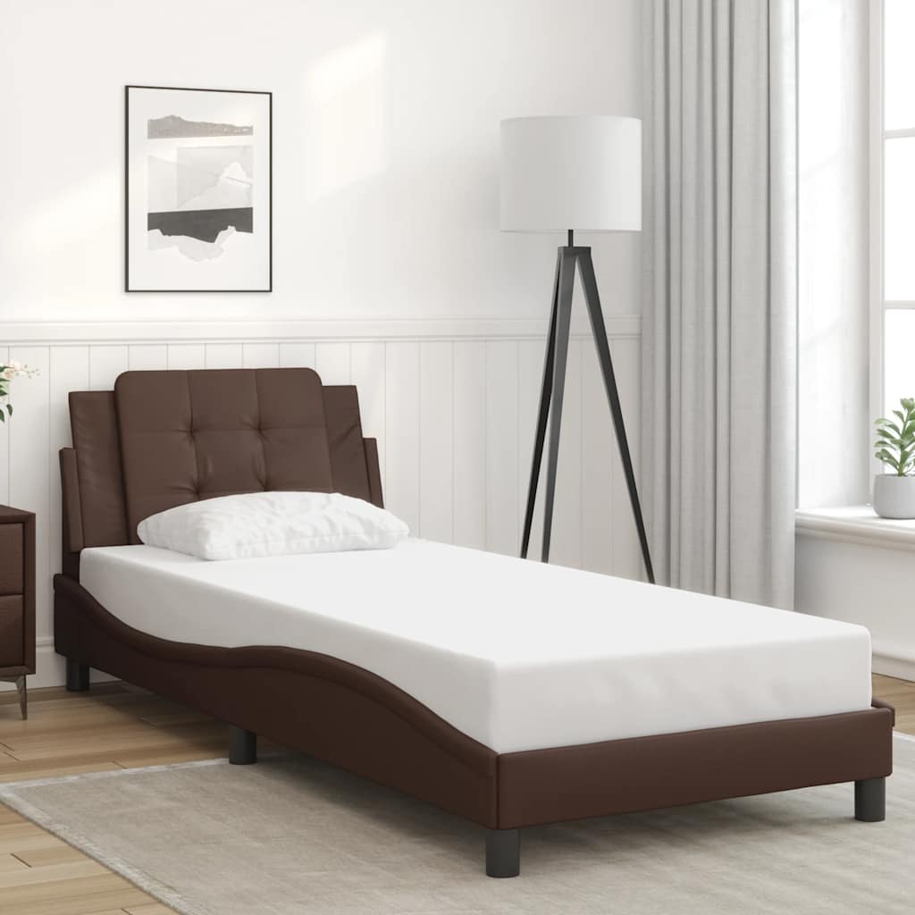 vidaXL Bedframe zonder matras "Zadar" kunstleer zwart 80x200 cm