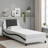 vidaXL Bedframe zonder matras "Zadar" kunstleer zwart 80x200 cm