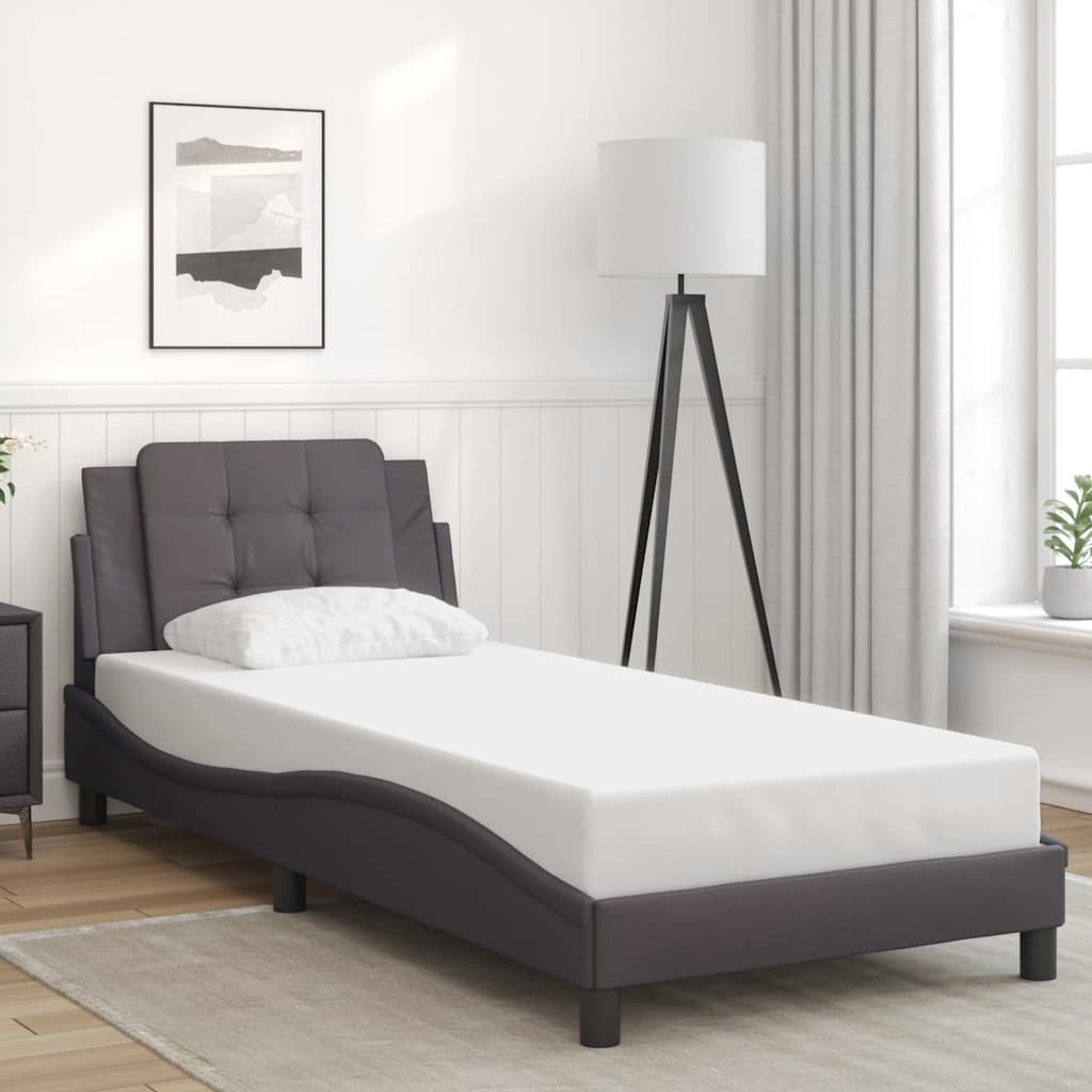 vidaXL Bedframe zonder matras "Zadar" kunstleer zwart 80x200 cm