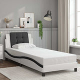 vidaXL Bedframe zonder matras "Zadar" kunstleer zwart 80x200 cm