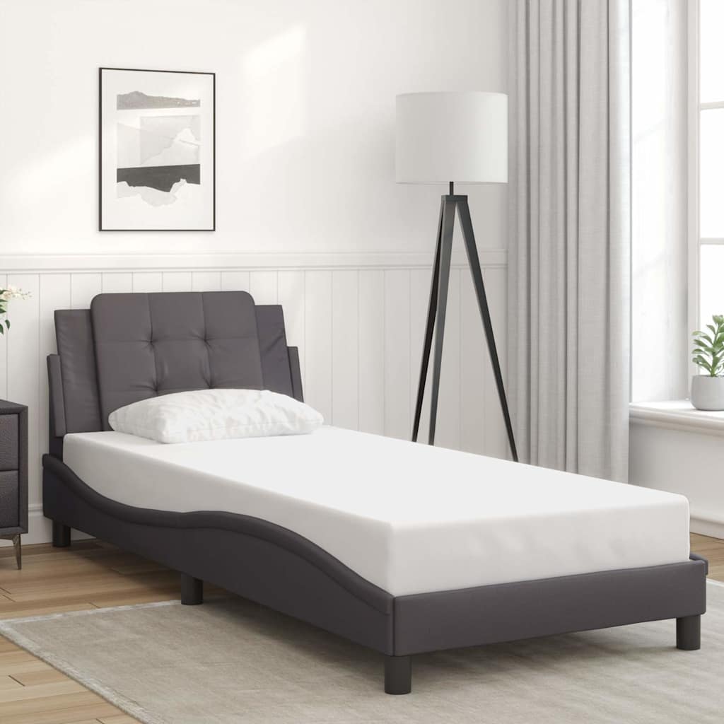 vidaXL Bedframe zonder matras "Zadar" kunstleer zwart 80x200 cm