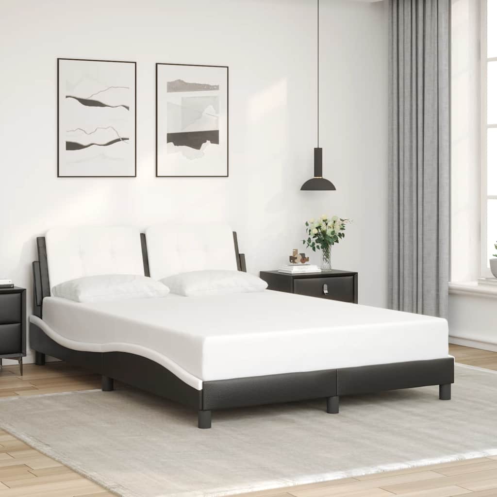 vidaXL Bedframe zonder matras "Zadar" kunstleer zwart 80x200 cm