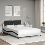 vidaXL Bedframe zonder matras "Zadar" kunstleer zwart 80x200 cm
