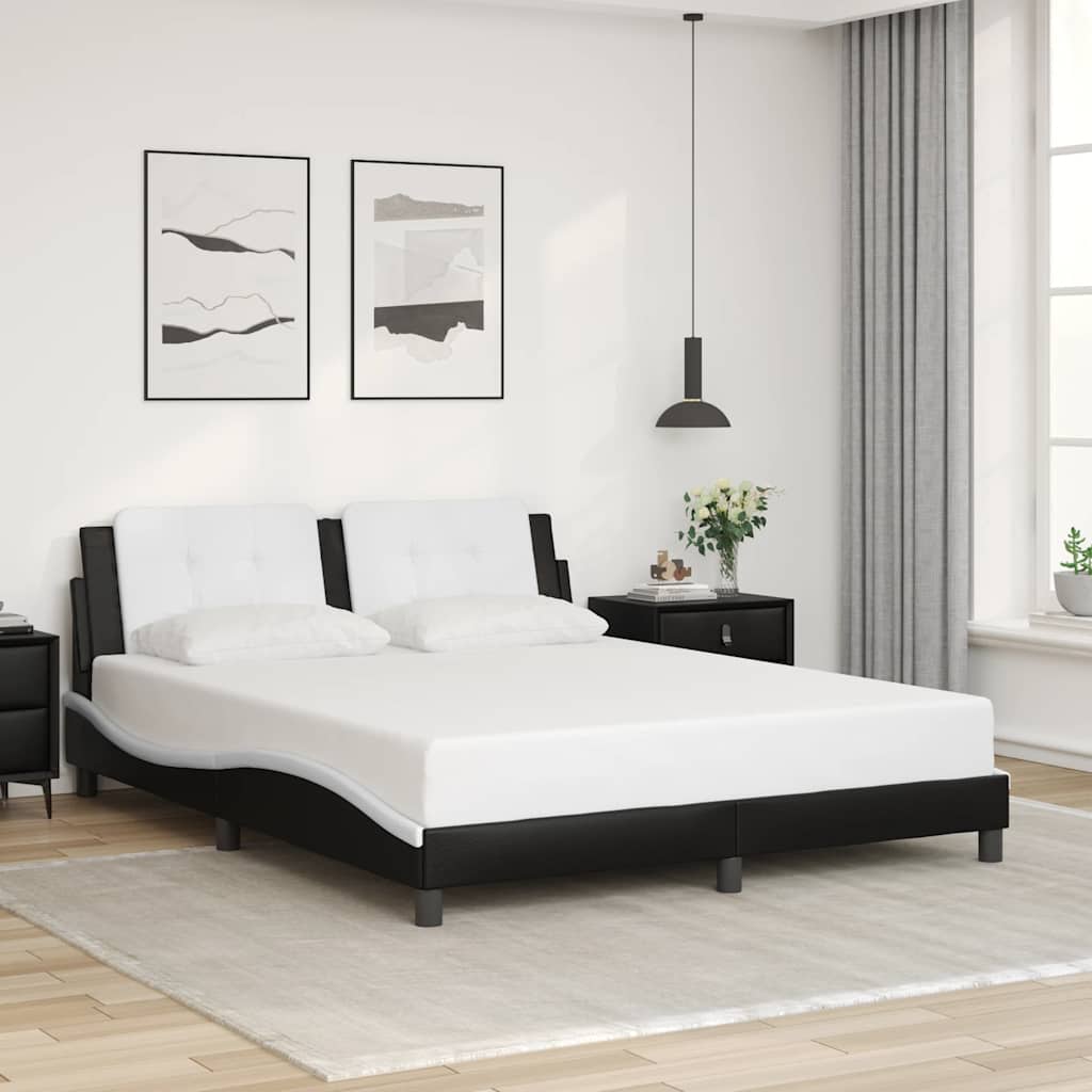 vidaXL Bedframe zonder matras "Zadar" kunstleer zwart 80x200 cm