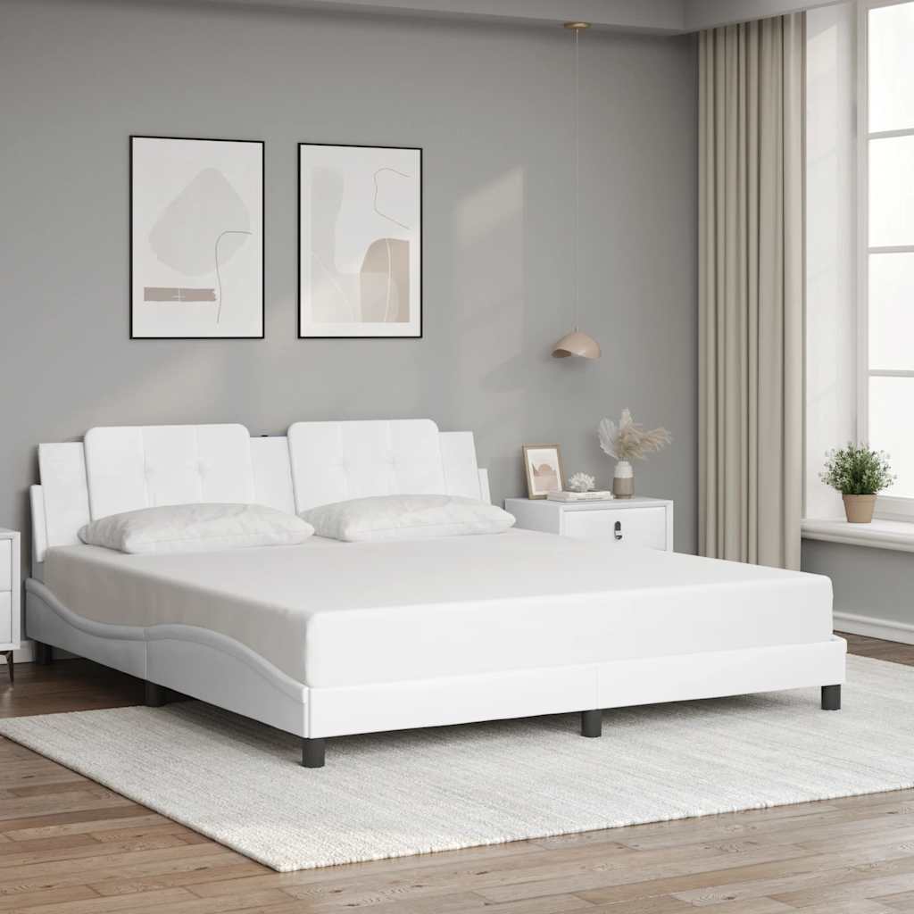 vidaXL Bedframe zonder matras "Zadar" kunstleer zwart 80x200 cm