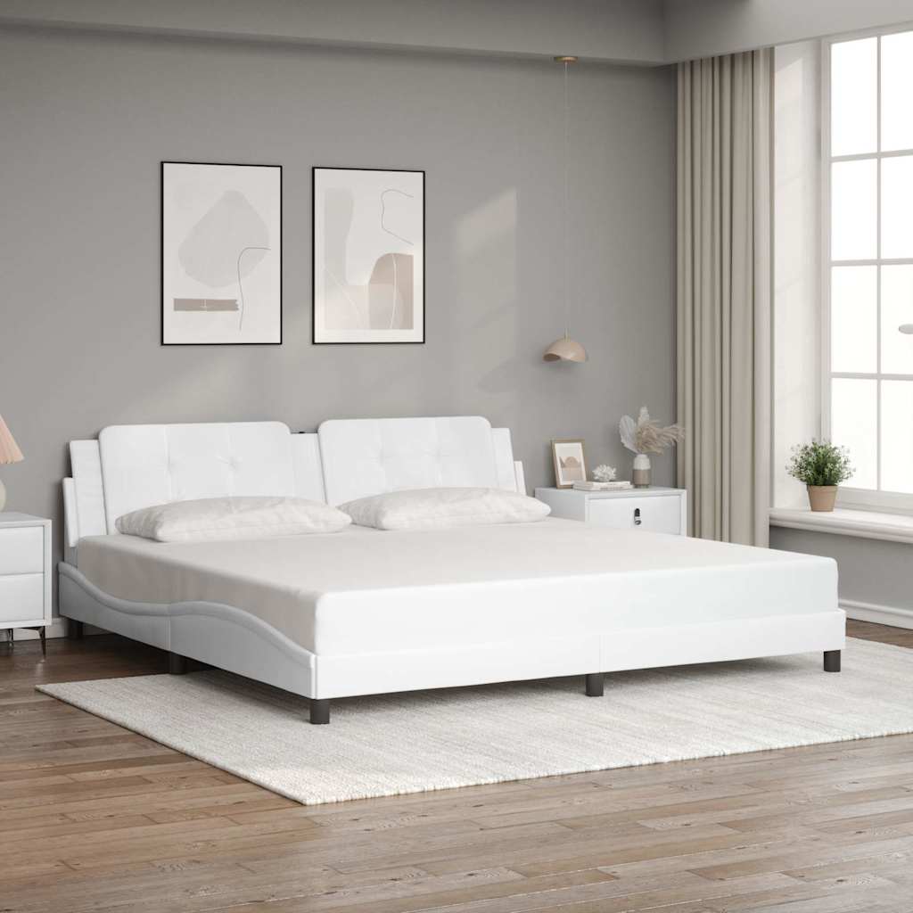 vidaXL Bedframe zonder matras "Zadar" kunstleer zwart 80x200 cm