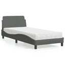 vidaXL Bed met matras "Dover" stof lichtgrijs 80x200 cm