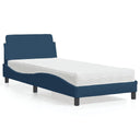 vidaXL Bed met matras "Dover" stof lichtgrijs 80x200 cm