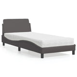 vidaXL Bed met matras "Dover" kunstleer zwart 80x200 cm