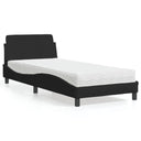 vidaXL Bed met matras "Dover" stof lichtgrijs 80x200 cm