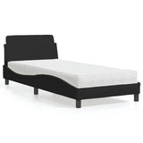 vidaXL Bed met matras "Dover" stof lichtgrijs 80x200 cm