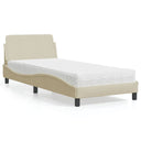 vidaXL Bed met matras "Dover" stof lichtgrijs 80x200 cm