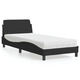 vidaXL Bed met matras "Dover" fluweel lichtgrijs 80x200 cm