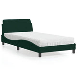 vidaXL Bed met matras "Dover" fluweel lichtgrijs 80x200 cm