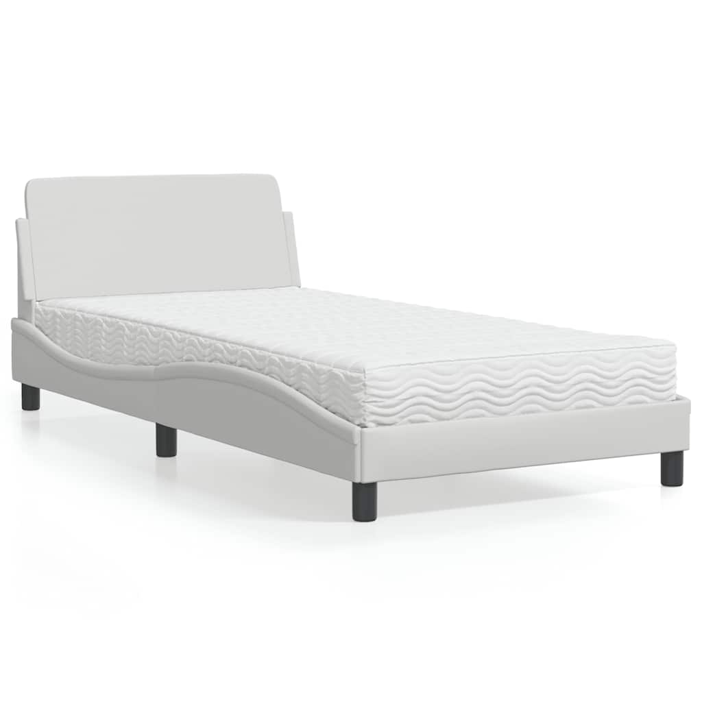 vidaXL Bed met matras "Dover" kunstleer zwart 80x200 cm