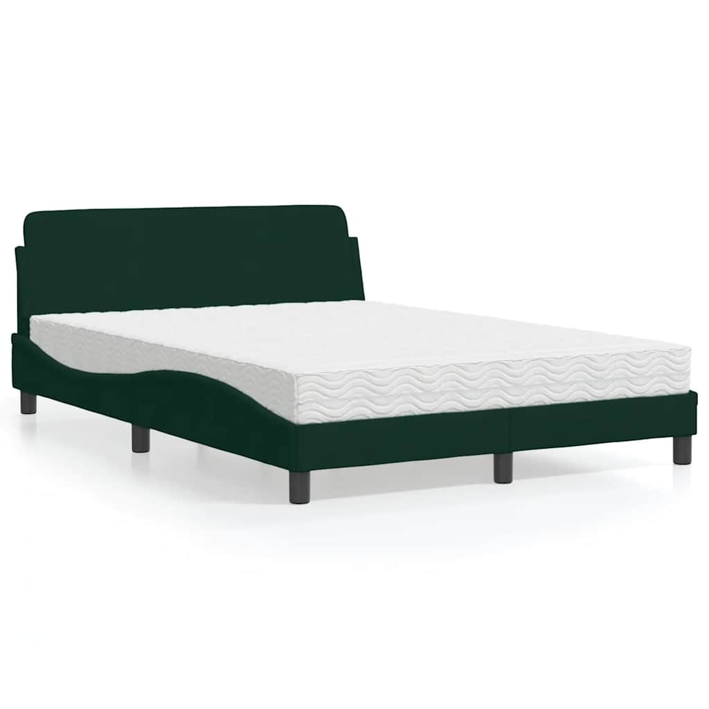 vidaXL Bed met matras "Dover" fluweel lichtgrijs 80x200 cm