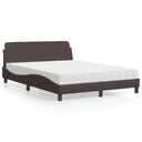 vidaXL Bed met matras "Dover" stof lichtgrijs 80x200 cm