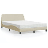 vidaXL Bed met matras "Dover" stof lichtgrijs 80x200 cm