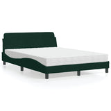 vidaXL Bed met matras "Dover" fluweel lichtgrijs 80x200 cm