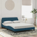 vidaXL Bed met matras "Dover" fluweel lichtgrijs 80x200 cm