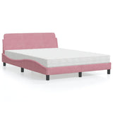 vidaXL Bed met matras "Dover" fluweel lichtgrijs 80x200 cm