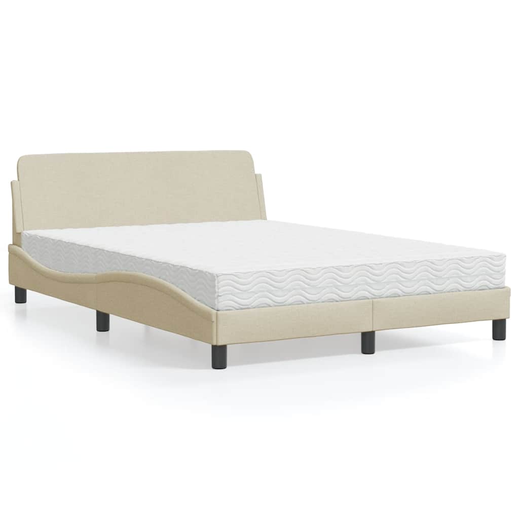 vidaXL Bed met matras "Dover" stof lichtgrijs 80x200 cm