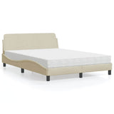vidaXL Bed met matras "Dover" stof lichtgrijs 80x200 cm
