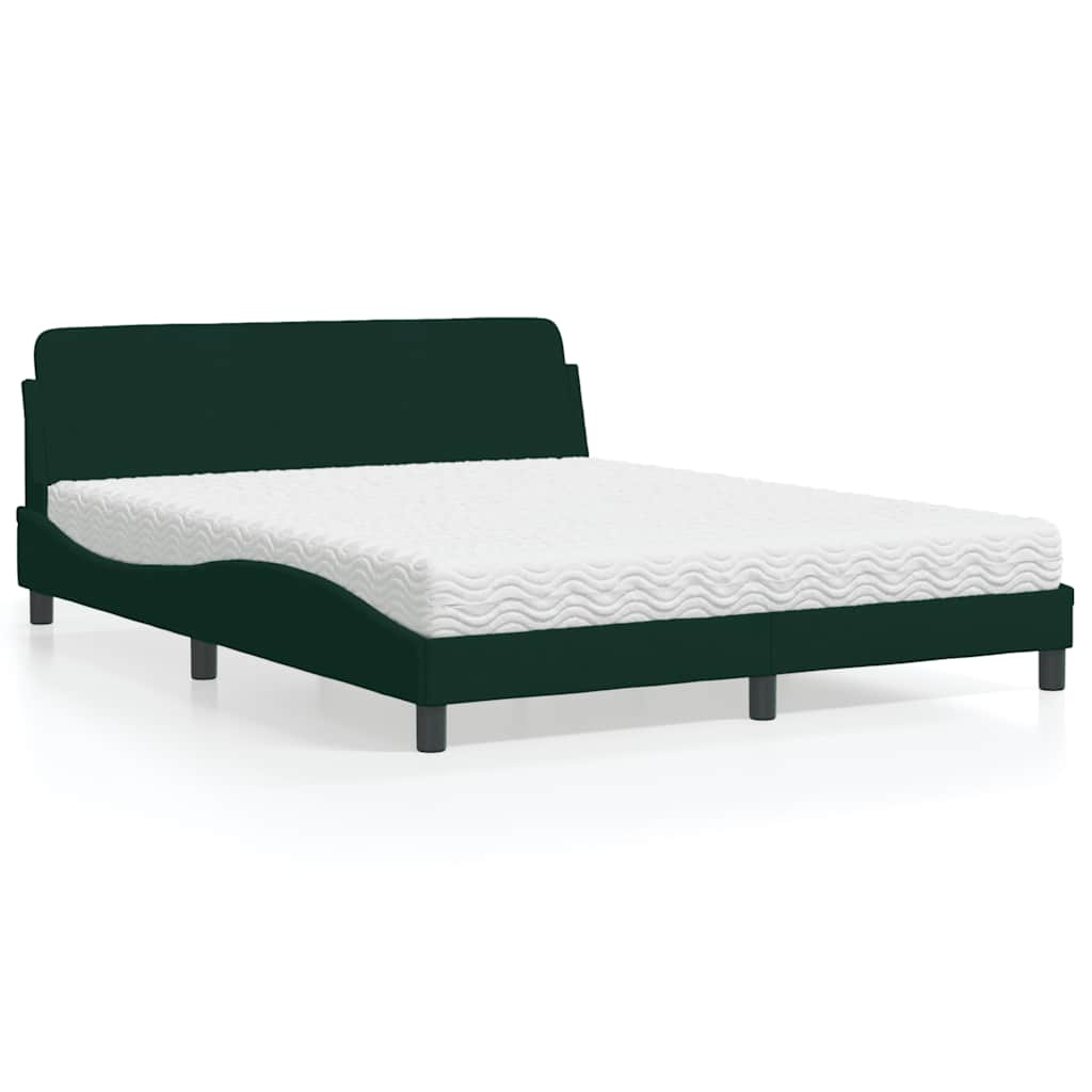 vidaXL Bed met matras "Dover" fluweel lichtgrijs 80x200 cm