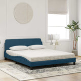 vidaXL Bed met matras "Dover" fluweel lichtgrijs 80x200 cm