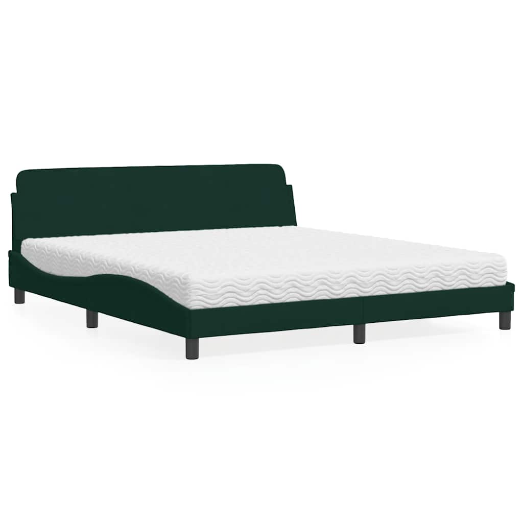 vidaXL Bed met matras "Dover" fluweel lichtgrijs 80x200 cm