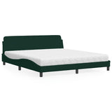 vidaXL Bed met matras "Dover" fluweel lichtgrijs 80x200 cm