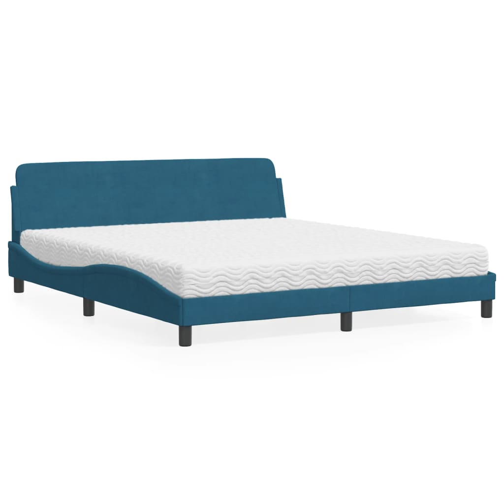 vidaXL Bed met matras "Dover" fluweel lichtgrijs 80x200 cm