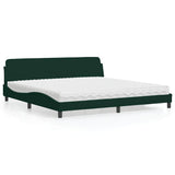 vidaXL Bed met matras "Dover" fluweel lichtgrijs 80x200 cm