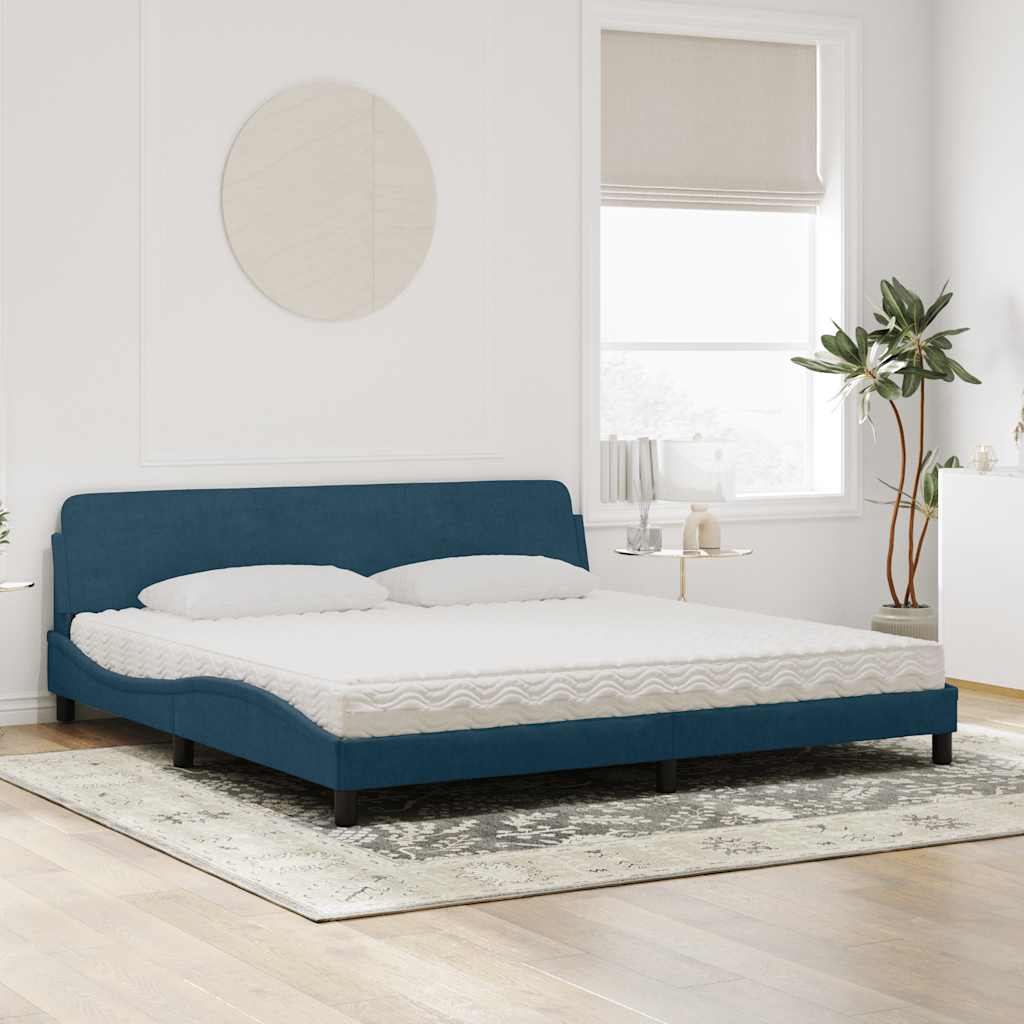 vidaXL Bed met matras "Dover" fluweel lichtgrijs 80x200 cm