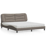 vidaXL Lit avec matelas "Hvar" gris en tissu 80x200 cm