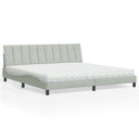 vidaXL Lit avec matelas "Hanko" rideaux lumineux 80x200 cm