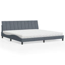 vidaXL Lit avec matelas "Hanko" rideaux lumineux 80x200 cm