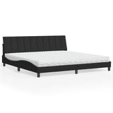 vidaXL Bed met matras "Hanko" fluweel lichtgrijs 80x200 cm