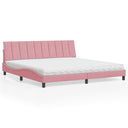vidaXL Lit avec matelas "Hanko" rideaux lumineux 80x200 cm