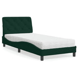 vidaXL Bed met matras fluweel lichtgrijs 80x200 cm