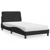 vidaXL Bed met matras fluweel lichtgrijs 80x200 cm