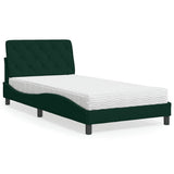 vidaXL Bed met matras fluweel lichtgrijs 80x200 cm