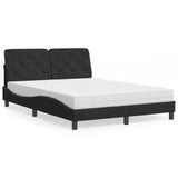 vidaXL Bed met matras fluweel lichtgrijs 80x200 cm
