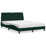 vidaXL Bed met matras fluweel lichtgrijs 80x200 cm