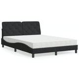 vidaXL Bed met matras fluweel lichtgrijs 80x200 cm