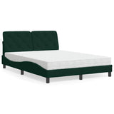 vidaXL Bed met matras fluweel lichtgrijs 80x200 cm