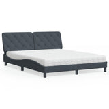 vidaXL Bed met matras fluweel lichtgrijs 80x200 cm