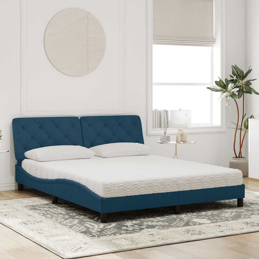 vidaXL Bed met matras fluweel lichtgrijs 80x200 cm
